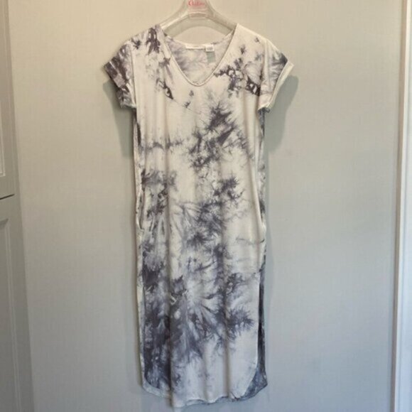 Luna white and gray dress size small - Picture 3 of 16